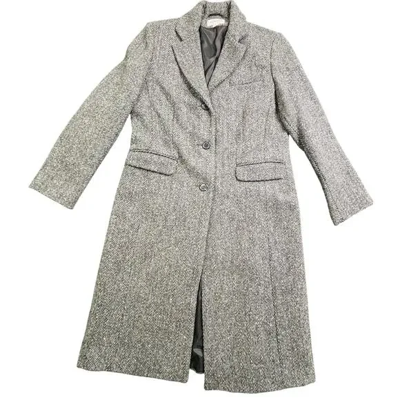 Murano Wool Single-Breasted 3/4 Long Women's Overcoat, Size 12 - Picture 1 of 4